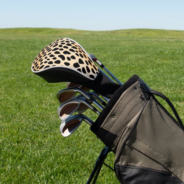 Cheetah Print Pattern Golf Head Cover (In Situ)