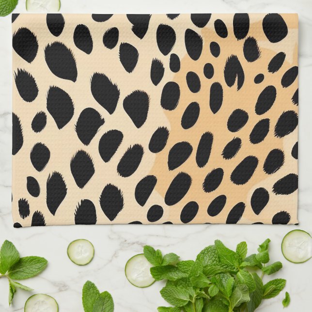 Cheetah Print Pattern Kitchen Towel (Folded)