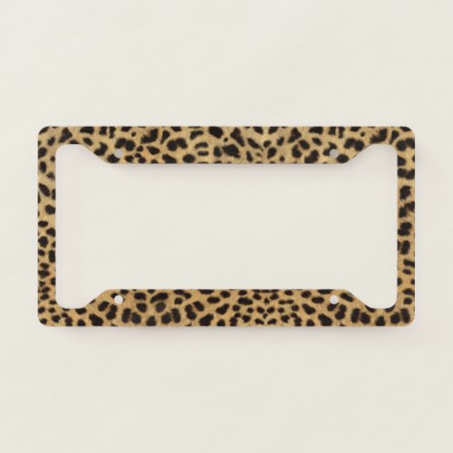 Cheetah Print pattern License Plate Frame