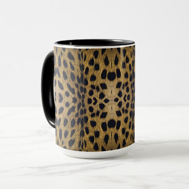 Cheetah Print Pattern Mug (Front Left)