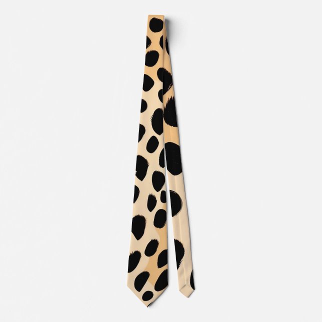 Cheetah Print Pattern Neck Tie (Front)