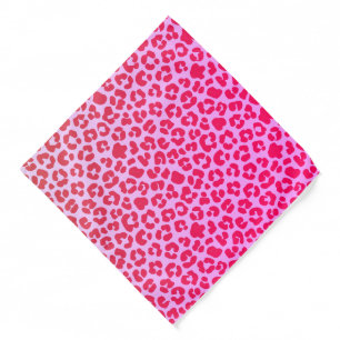 Cheetah Print Pattern Pink Ombre Bandana