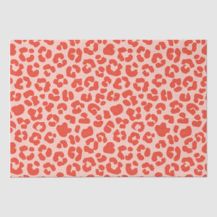 Cheetah Print Pattern Red Tissue Paper