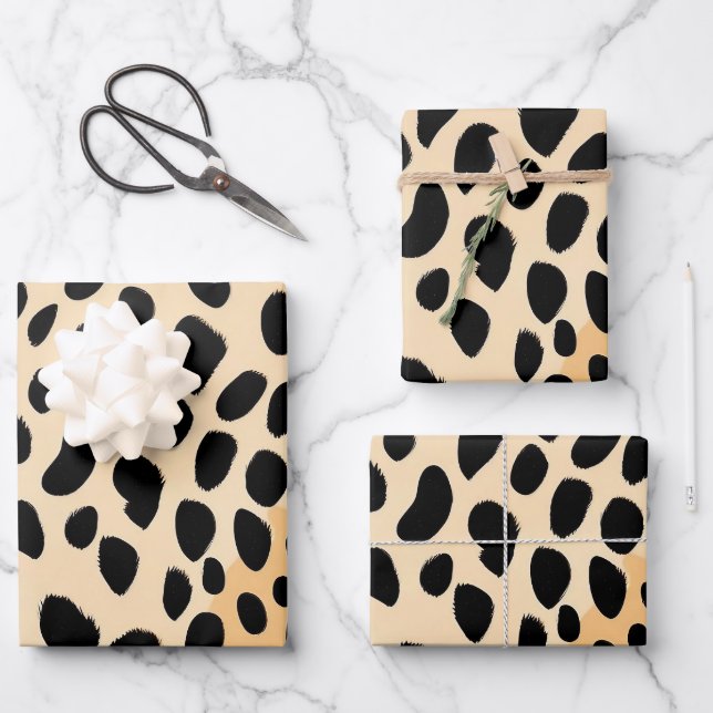 Cheetah Print Pattern Wrapping Paper Sheets (Front)