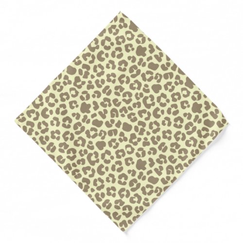 Cheetah Print Pattern Yellow Brown Bandana