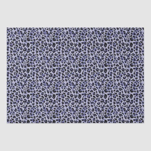 Cheetah print - periwinkle tissue paper (Front)