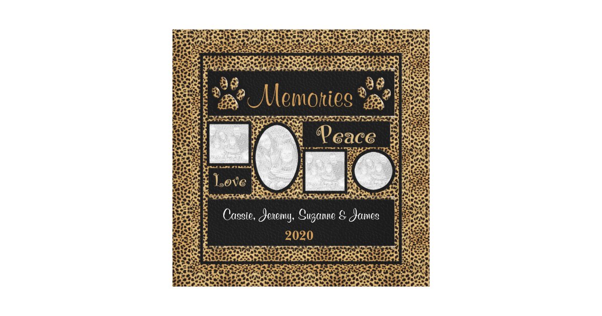 Cheetah Print Photo Collage Memories Custom Zazzle Com