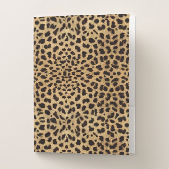 Cheetah Print Pocket Folder (Front)
