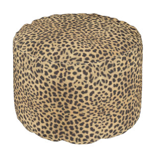 Cheetah Print Pouf
