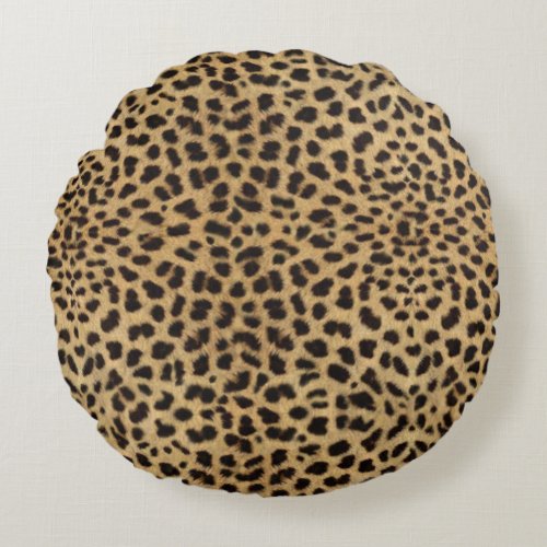 Cheetah Print Round Pillow
