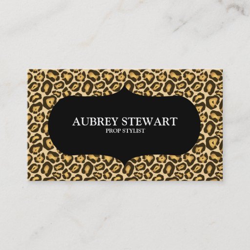 Customizable Cheetah Print Safari Business Card