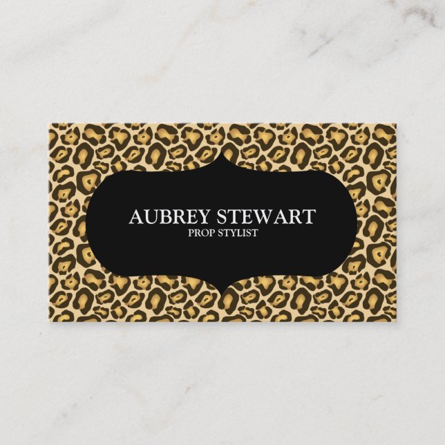 Cheetah Print Safari Business Card (Front)