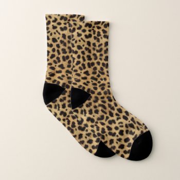 Cheetah Print Socks by stellerangel at Zazzle