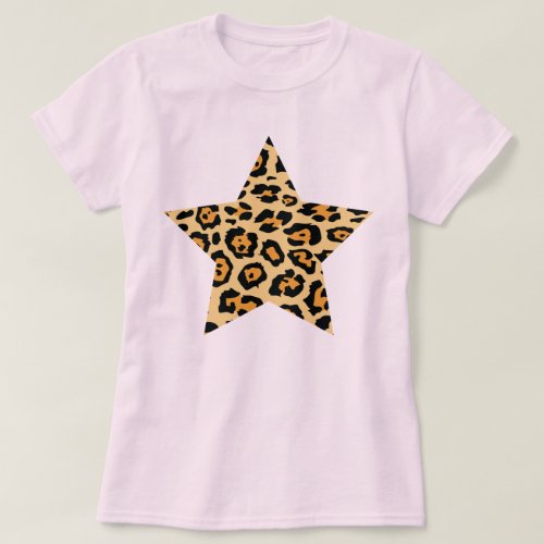 Cheetah Print Star T_Shirt