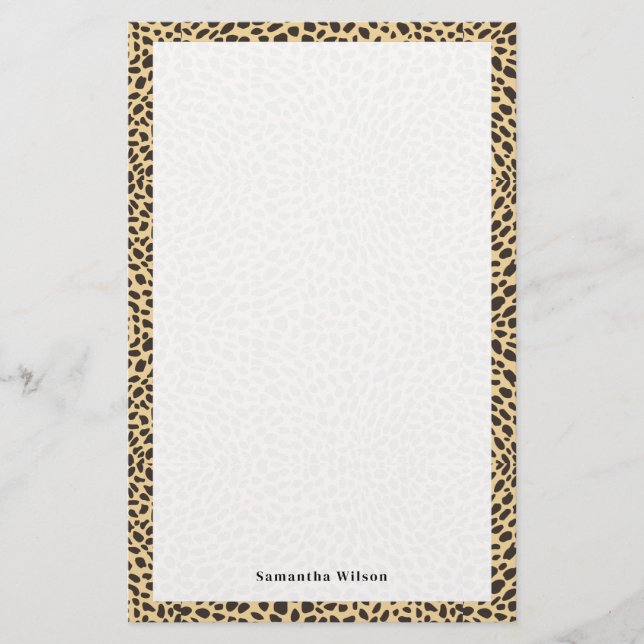 Cheetah Print Stationery (Front)