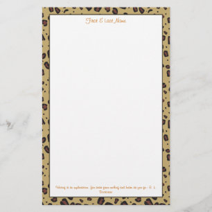 Cheetah Print Stationery
