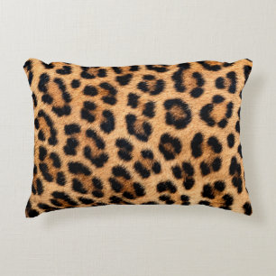 Cheetah print texture accent pillow