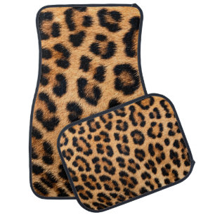 Cheetah print texture car floor mat