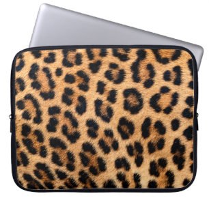 Cheetah print texture laptop sleeve