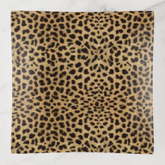 Cheetah Print Trinket Tray (Front)
