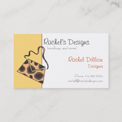 Cheetah Purse Business Cards