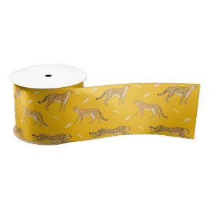Cheetah  satin ribbon