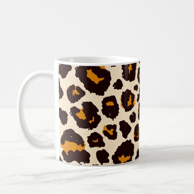 Cheetah Skin, Animal Print Texture. Coffee Mug (Left)