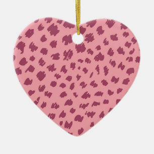 Cheetah skin ceramic ornament