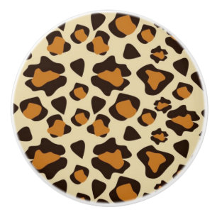 Cheetah skin pattern ceramic knob