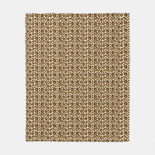 Cheetah skin pattern fleece blanket (Front)