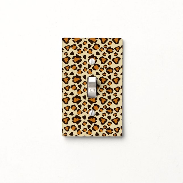 Cheetah skin pattern light switch cover (In Situ)