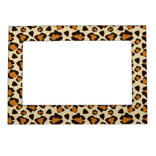 Cheetah skin pattern magnetic photo frame