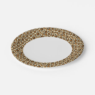 Cheetah skin pattern paper plates
