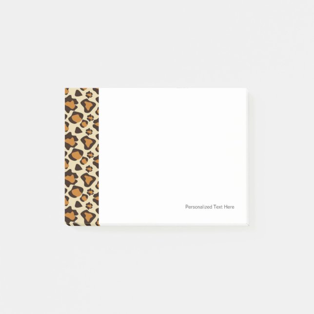 Cheetah skin pattern post-it notes (Front)