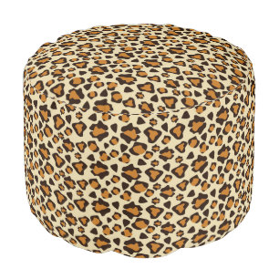 Cheetah skin pattern pouf