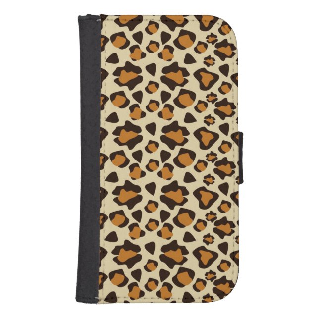 Cheetah skin pattern samsung galaxy wallet case (Front)