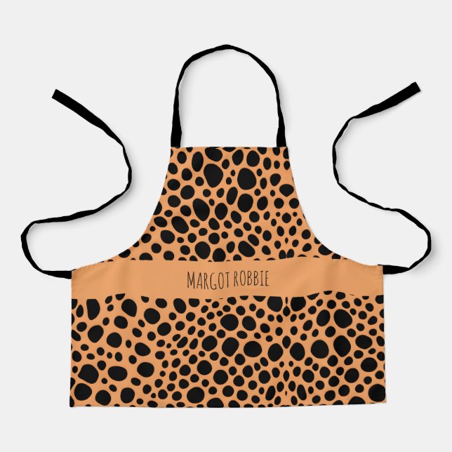 Cheetah skin Small Abstract Safari Pattern Apron (Front)
