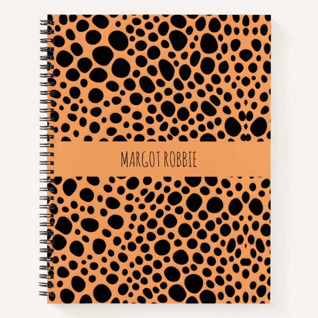 Cheetah skin Small Abstract Safari Pattern Notebook (Front)