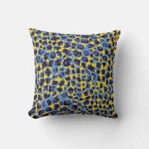 Cheetah skin texture, seamless animal print. throw pillow