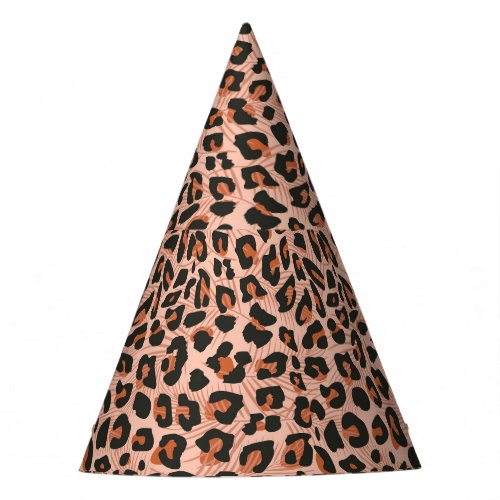 Cheetah skin vibrant seamless pattern party hat
