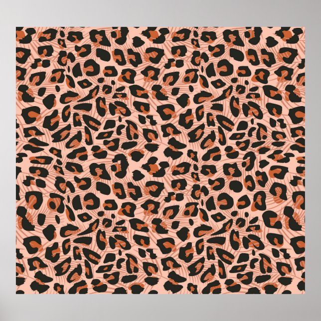 Cheetah skin, vibrant seamless pattern. poster (Front)