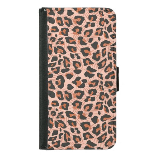 Cheetah skin vibrant seamless pattern samsung galaxy s5 wallet case
