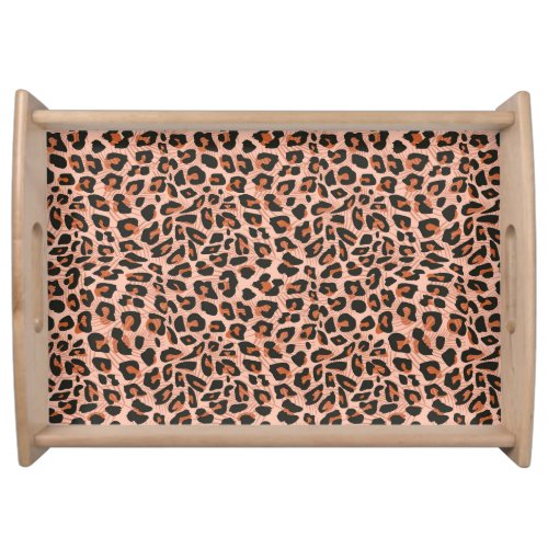 Cheetah skin vibrant seamless pattern serving tray