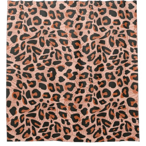 Cheetah skin vibrant seamless pattern shower curtain