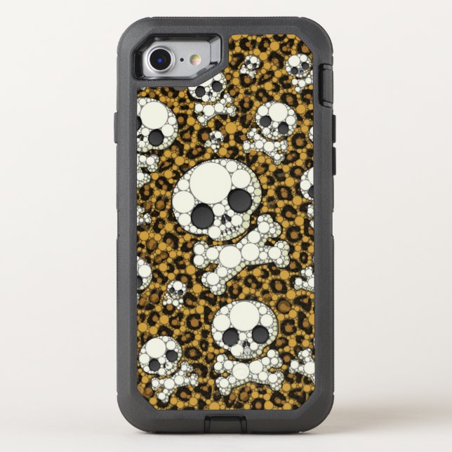 Cheetah Skulls Otterbox iPhone Case (Back)