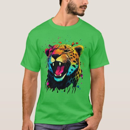 Cheetah Smiling T_Shirt