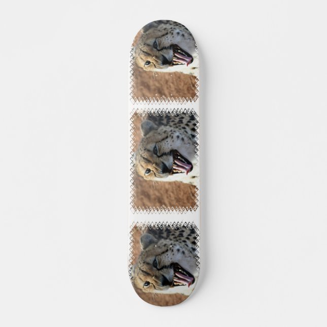 Cheetah Snarl Skateboard Deck (Front)