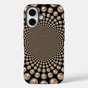 Cheetah Spin Spectacle – Feline Frenzy: Colorful iPhone 16 Case