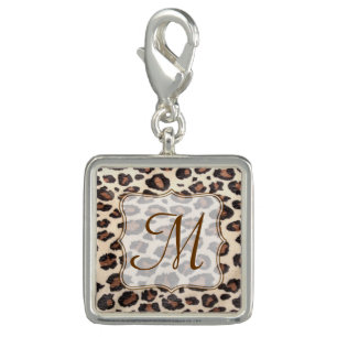 Cheetah Spot Animal Print Wild Cat Monogram Charm