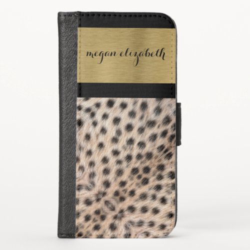 Cheetah Spots iPhone X Wallet Case